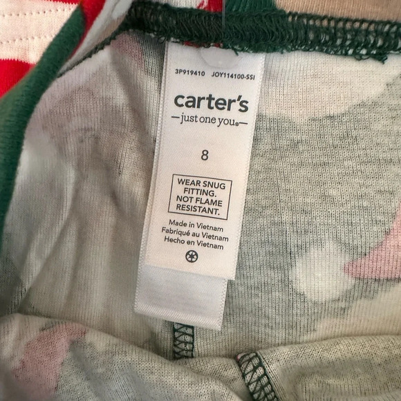CARTER’S 2 Sets Of Unisex Girls Boys Holiday Size 8 Pajamas PJ’s BNWT - Picture 7 of 7